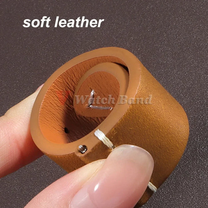 Vintage Oil Wax Leather Watch Strap – 18–24mm, Omega & Seiko