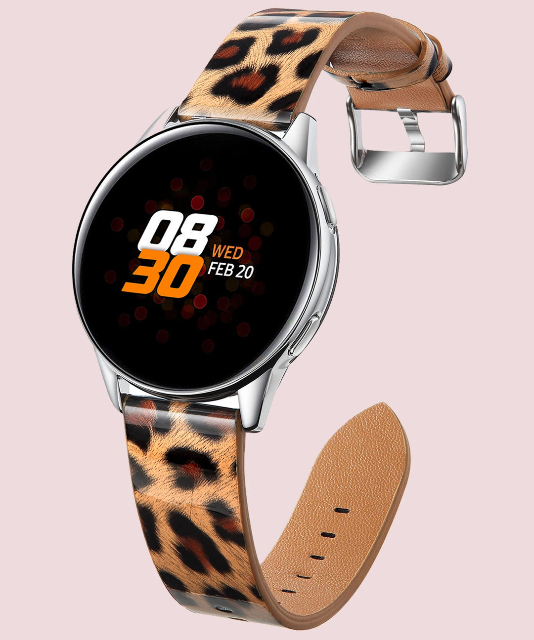 Leopard Print Leather Watch Strap 20/22mm (Quick Release)