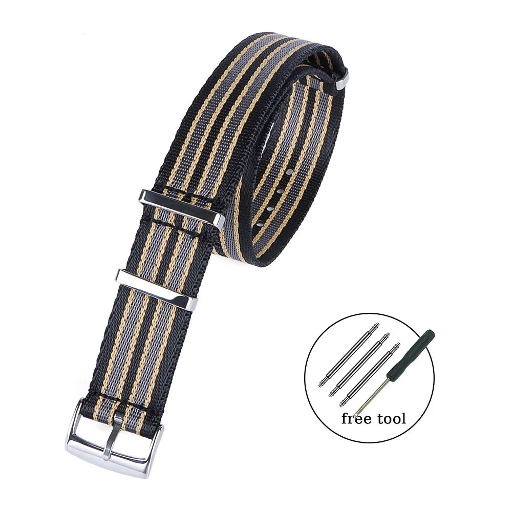 Nylon Canvas Watch Strap 20mm (Omega, Rolex & Tudor)