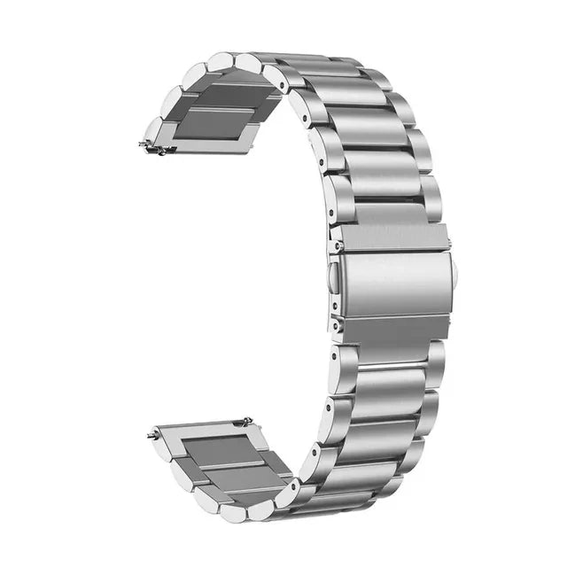 Black & White Steel Watch Band 20–24mm for Samsung Gear S3–S5 (46/42mm)