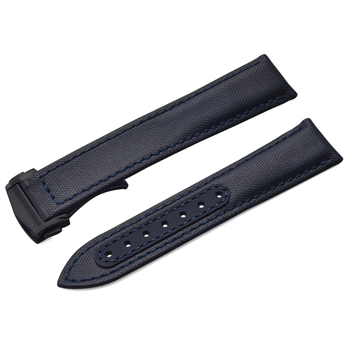 For Omega Strap Leather Sailcloth Watch Strap 20mm22mm Canvas Sailcloth Watch Band for Seiko Business Universal Bracelet for Men