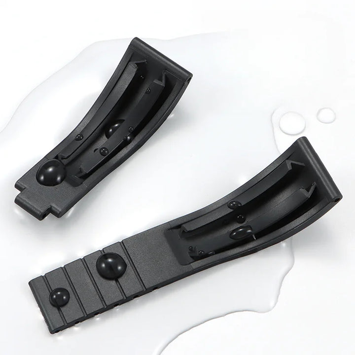 Rubber Watch Strap with Stainless Steel Butterfly Buckle for Rolex