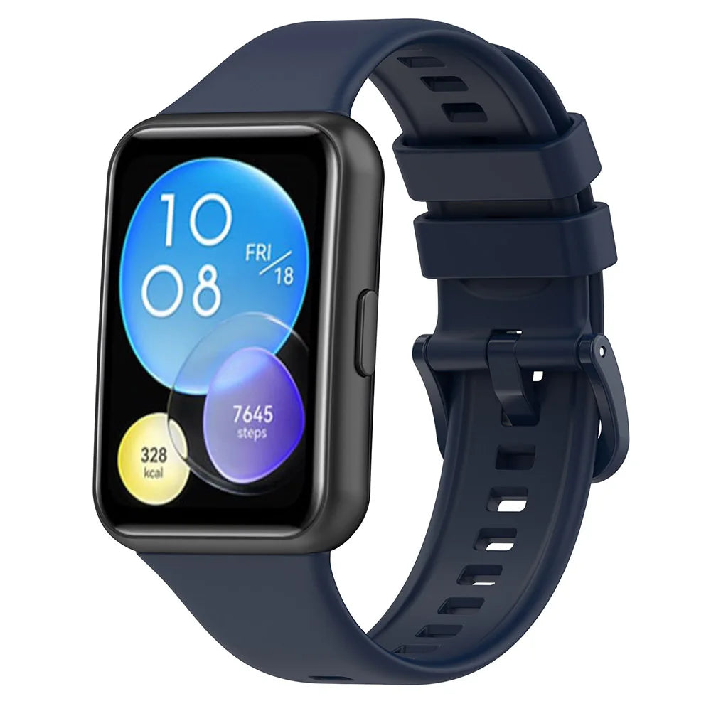Silicone Strap with Transparent TPU Case for Huawei Watch Fit 2