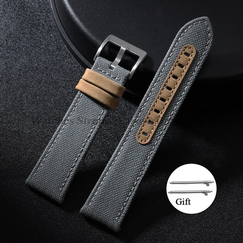 Premium Sailcloth Nylon Strap (20–22mm) – Waterproof QR