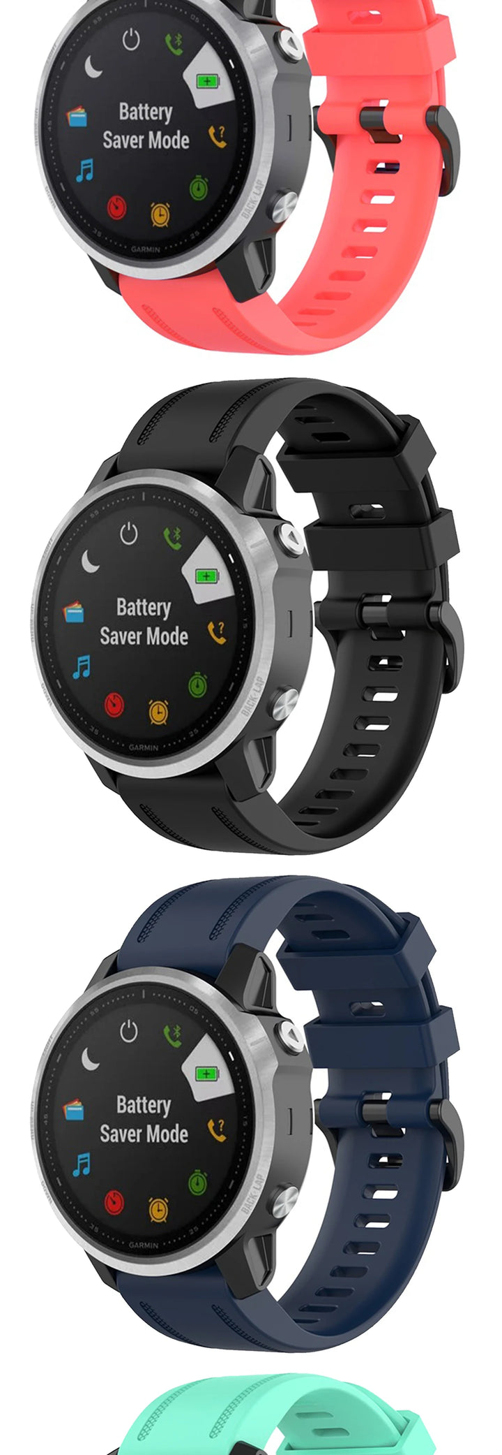 Silicone QuickFit Watch Strap – 20-26mm for Garmin Fenix & Epix