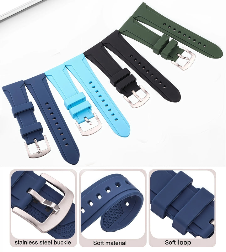 Silicone Watchband Bracelet For Galaxy Watch 4 Strap 22mm 24mm 26mm Women Men Soft Rubber Smart Watch Band Accessories