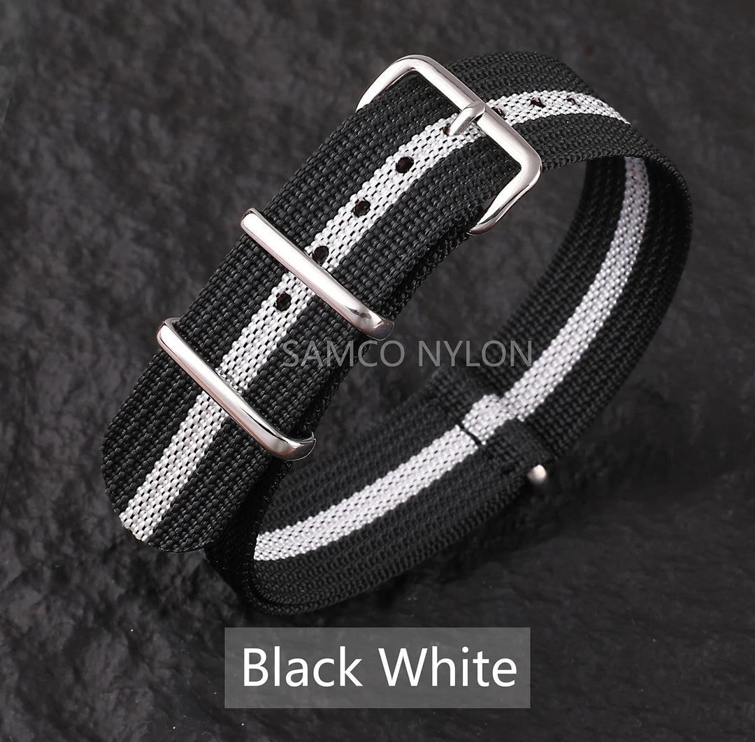 Ribbed Nylon Military Band 18–22mm