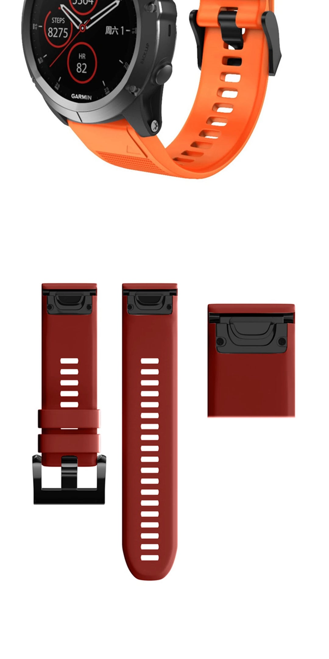 QuickFit Silicone Watch Strap 20/22/26mm for Garmin Fenix & Epix Gen2