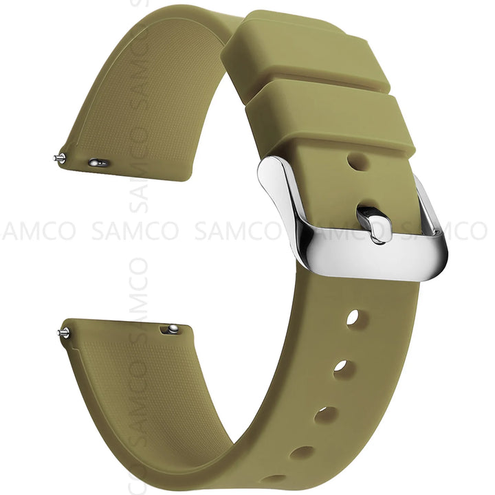 Fashion Silicone Watch Straps – Multiple Colors (14–24mm)