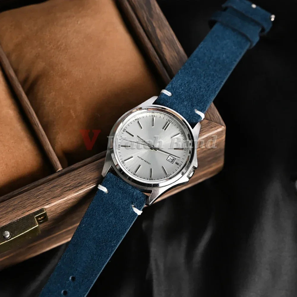 Wristband 20mm 22mm 14mm 16mm 18mm Quick Release Soft Suede Strap Green Brown Watch Band Calfskin Bracelet Women&Men Accessories