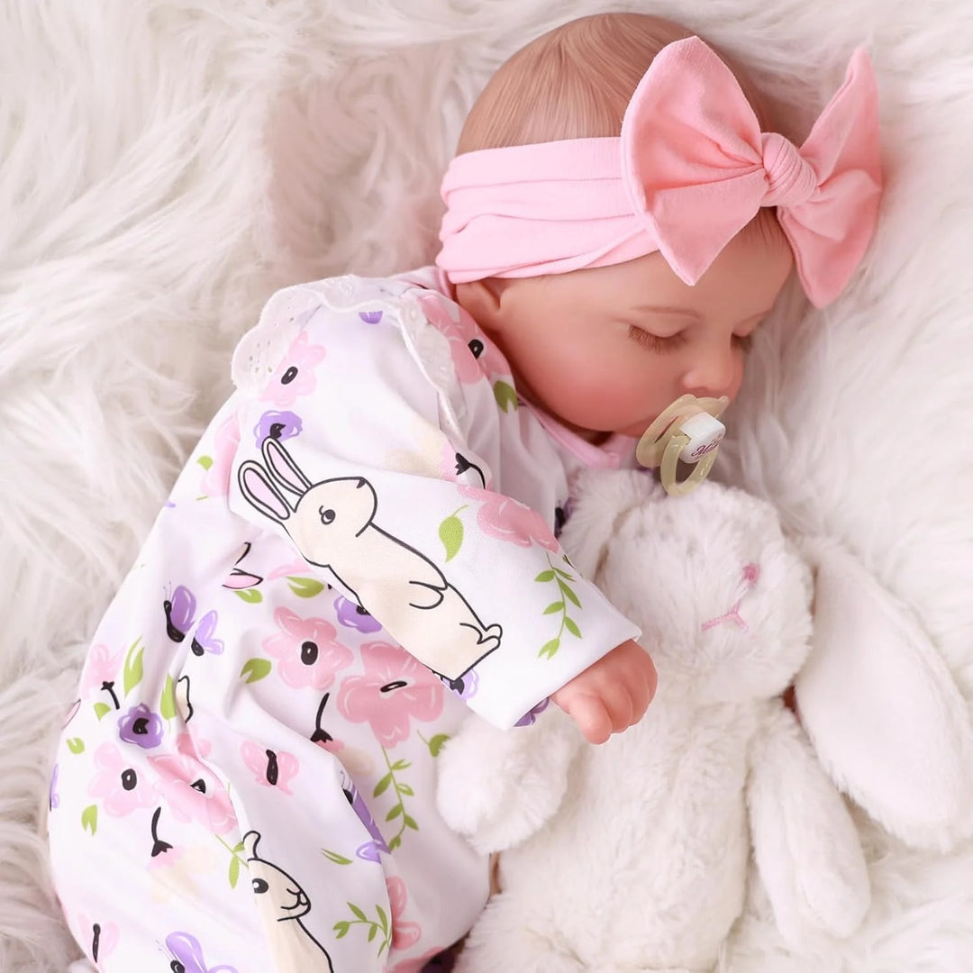 18″ Rosalie Newborn Reborn Baby Doll – Hand‑Painted, High‑Quality 3D Skin Tone with Toy