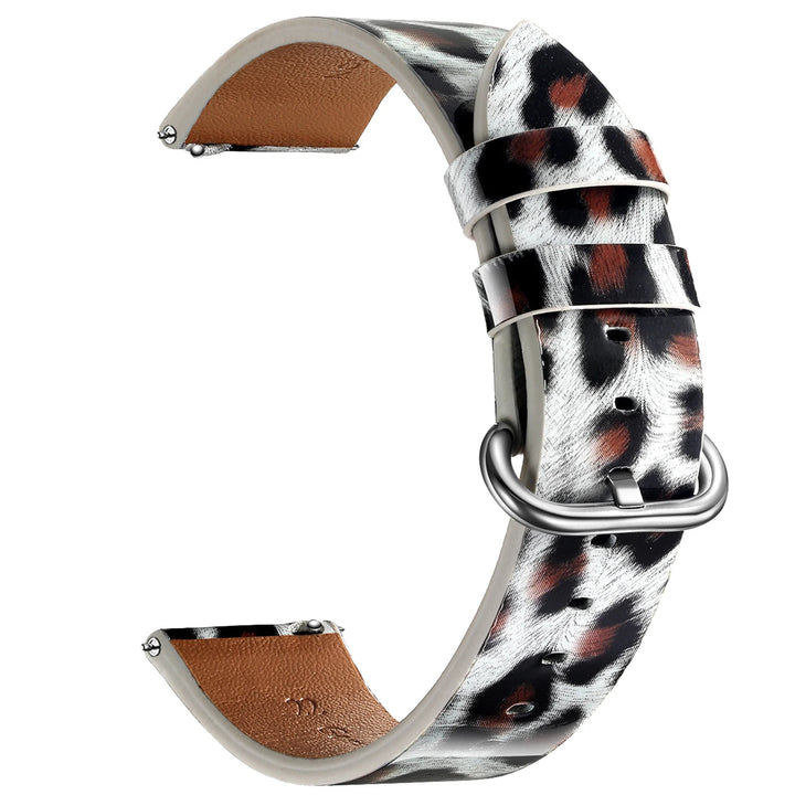 Leopard Print Leather Watch Band 20/22mm (Quick Release)