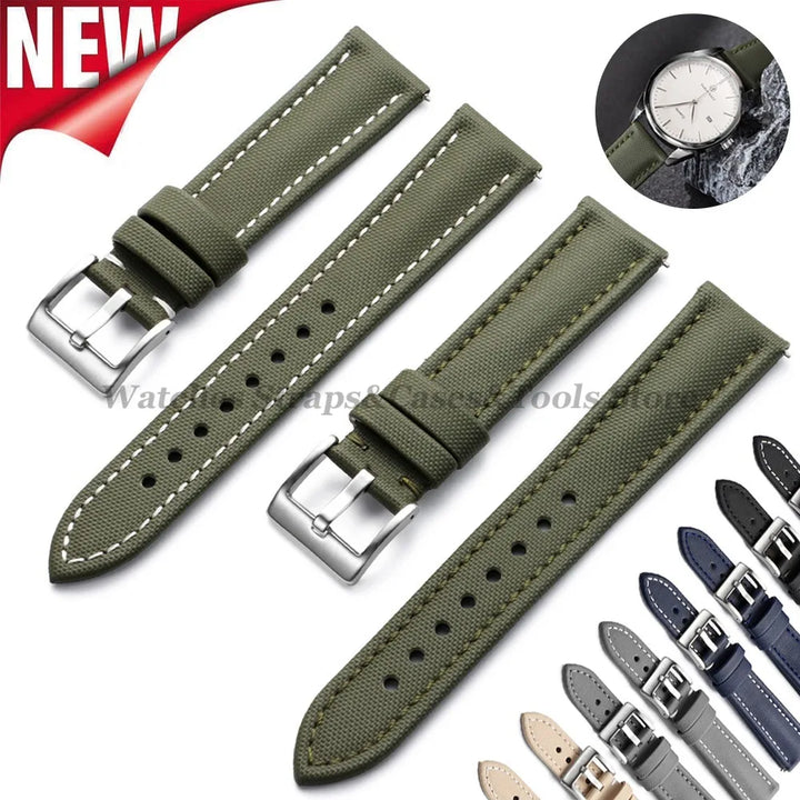 New Premium Sailcloth WatchBand 18/19/20mm 21mm 22mm for Rolex for Omega for Blancpain Quick Release Men Sport Replacement Strap