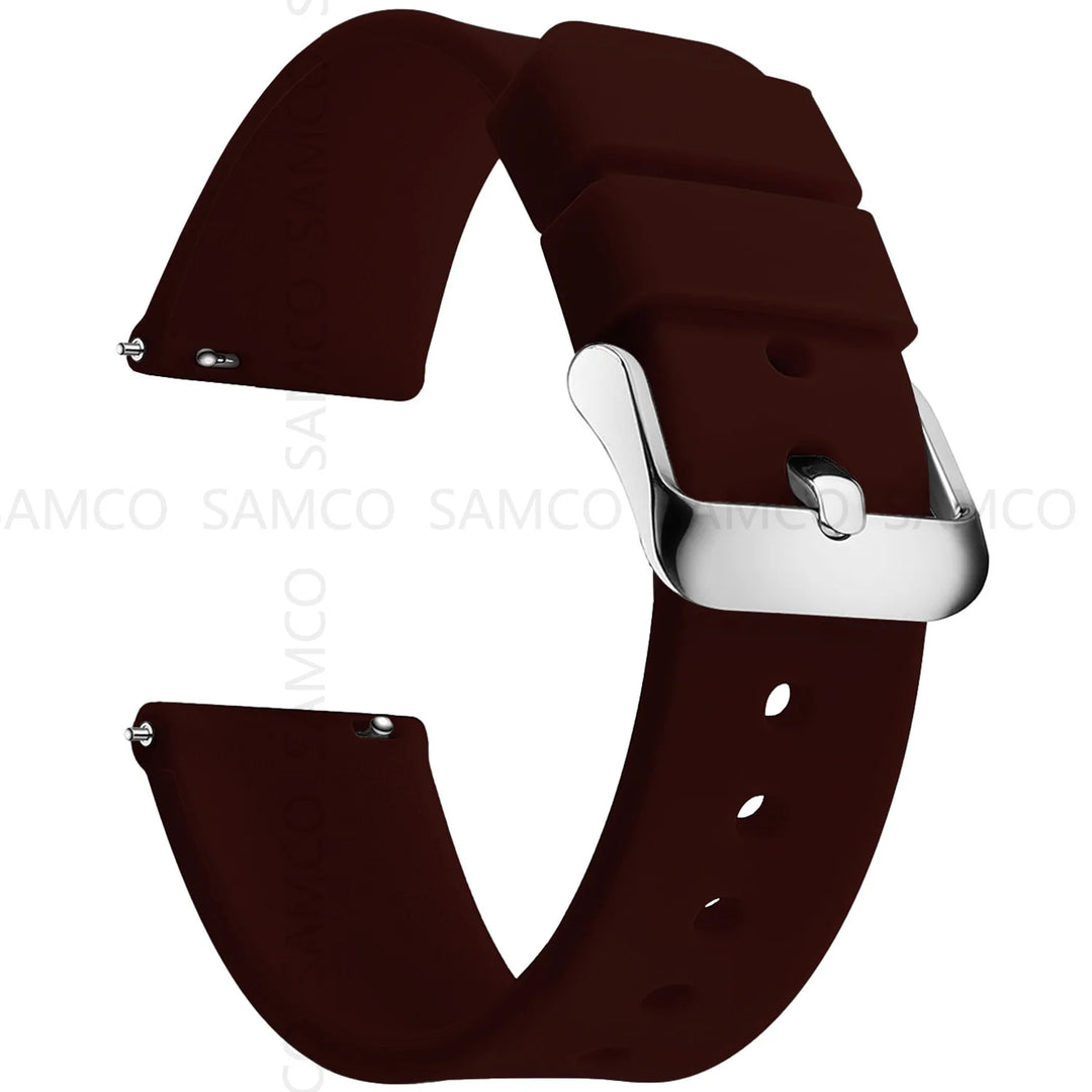 Fashion Silicone Watch Straps – Multiple Colors (14–24mm)
