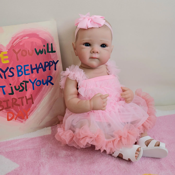 18″ Bettie Realistic Reborn Baby Doll (Soft Touch, Hand‑Rooted Hair)