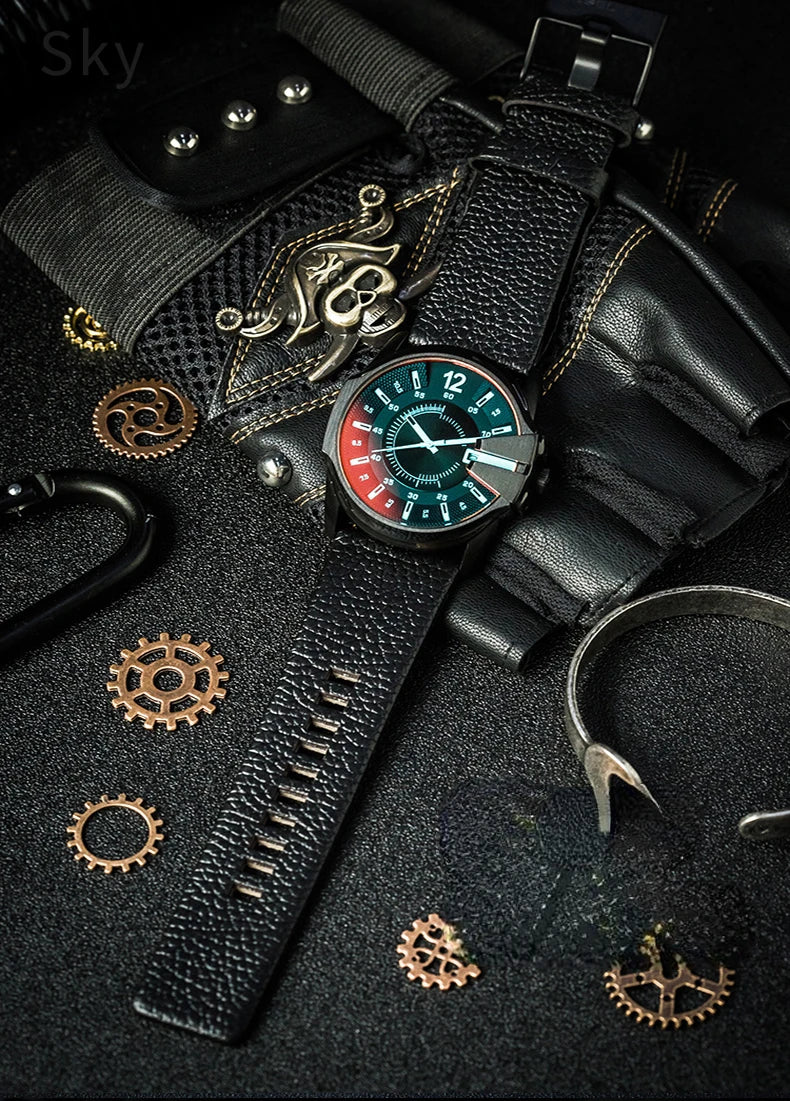 Genuine Leather Watch Strap for Diesel (22–30mm)