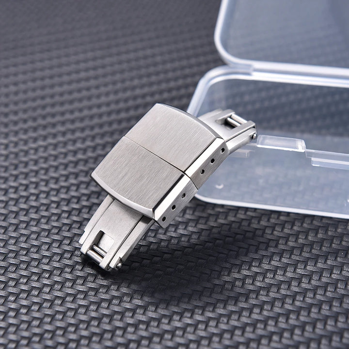 Stainless Steel Butterfly Buckle – 16/18mm, Double Pull Folding Clasp