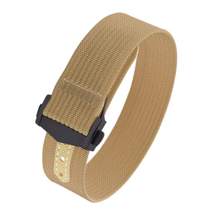 JUELONG Canvas Sailcloth Watch Strap 18mm 20mm 22mm Rubber Hole Sport Waterproof Folding Buckle Watchband For Omega Swatch Moon