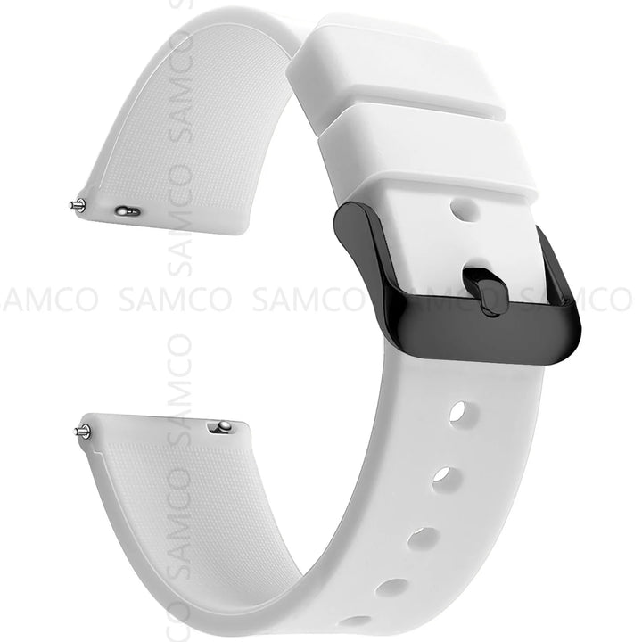 Fashion Silicone Watch Straps – Multiple Colors (14–24mm)