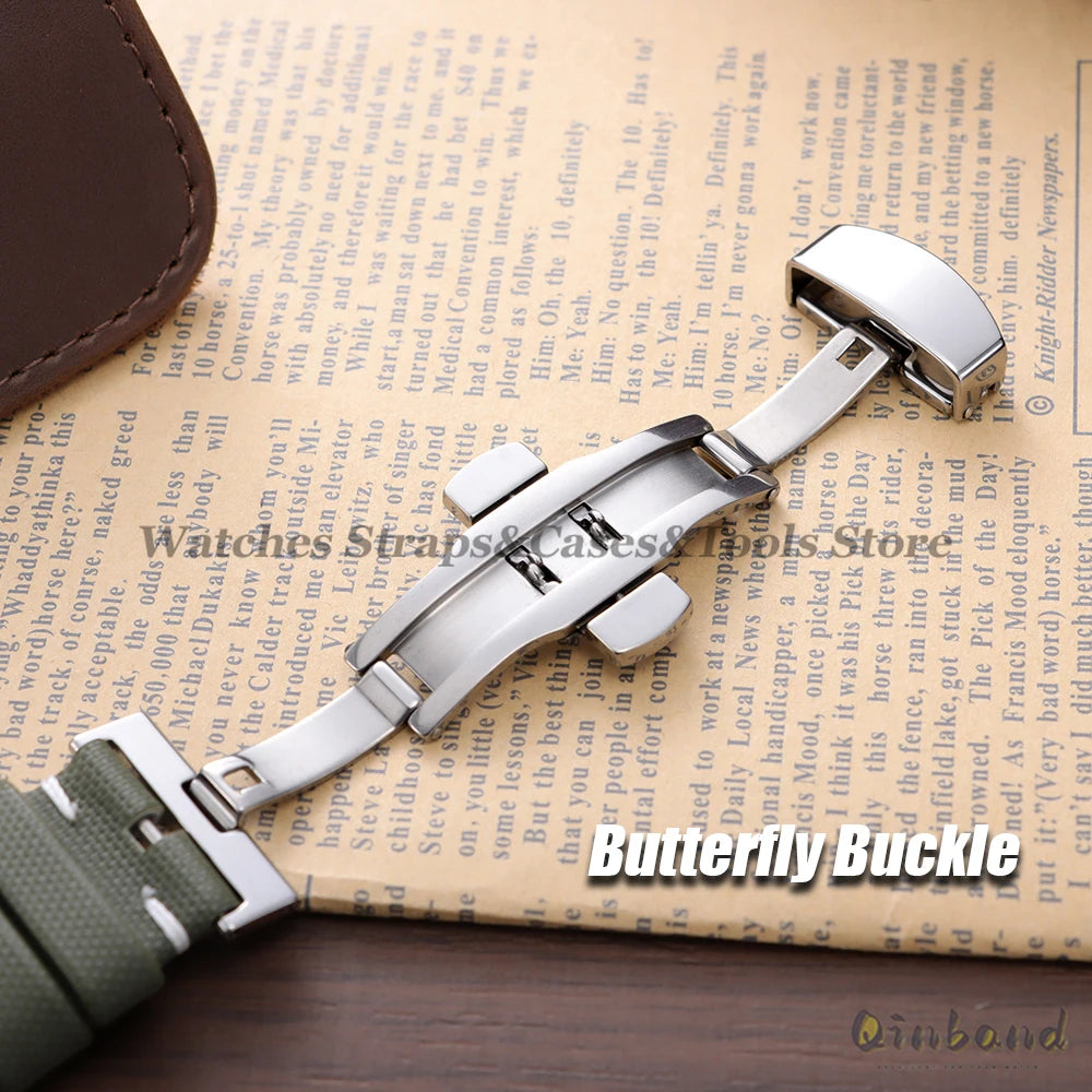 Sailcloth Nylon Watch Strap 18–22mm (Butterfly Buckle)