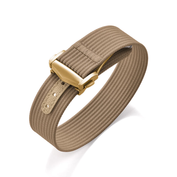 Ribbed Nylon & FKM Rubber Watch Strap – 18–22mm Folding Buckle for Omega, Tudor & Seiko
