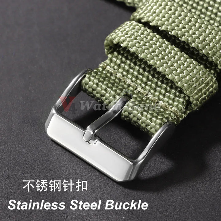 18/20/22/24mm Nylon Watch Band for Seiko Army Military Canvas Woven Nylon Strap Quick Release Wristband Men's Sport Watch Bands