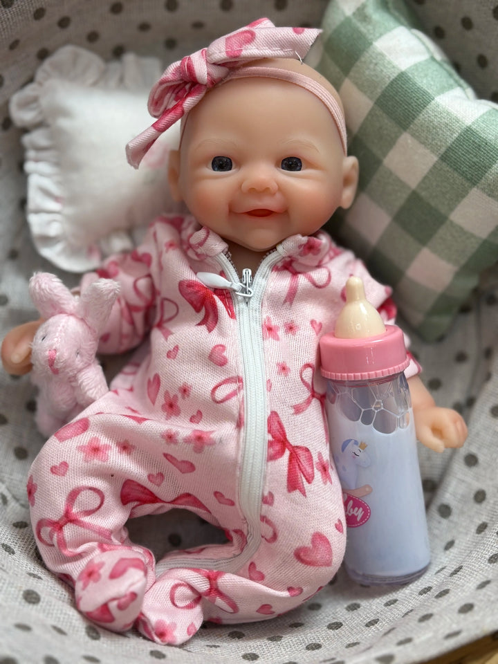 20 cm 2‑Style Waterproof Soft Mini Silicone Bebe Reborn Dolls