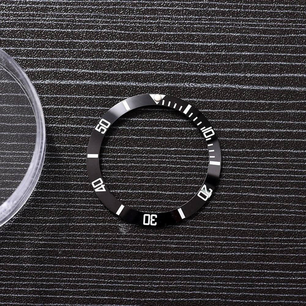 NATOBELT 38mm Ceramic For 40mm SUB Watch Case Alloy Watch Bezel Insert Ring Slope NH35 NH34 GMT Diving Watch Part Accessories