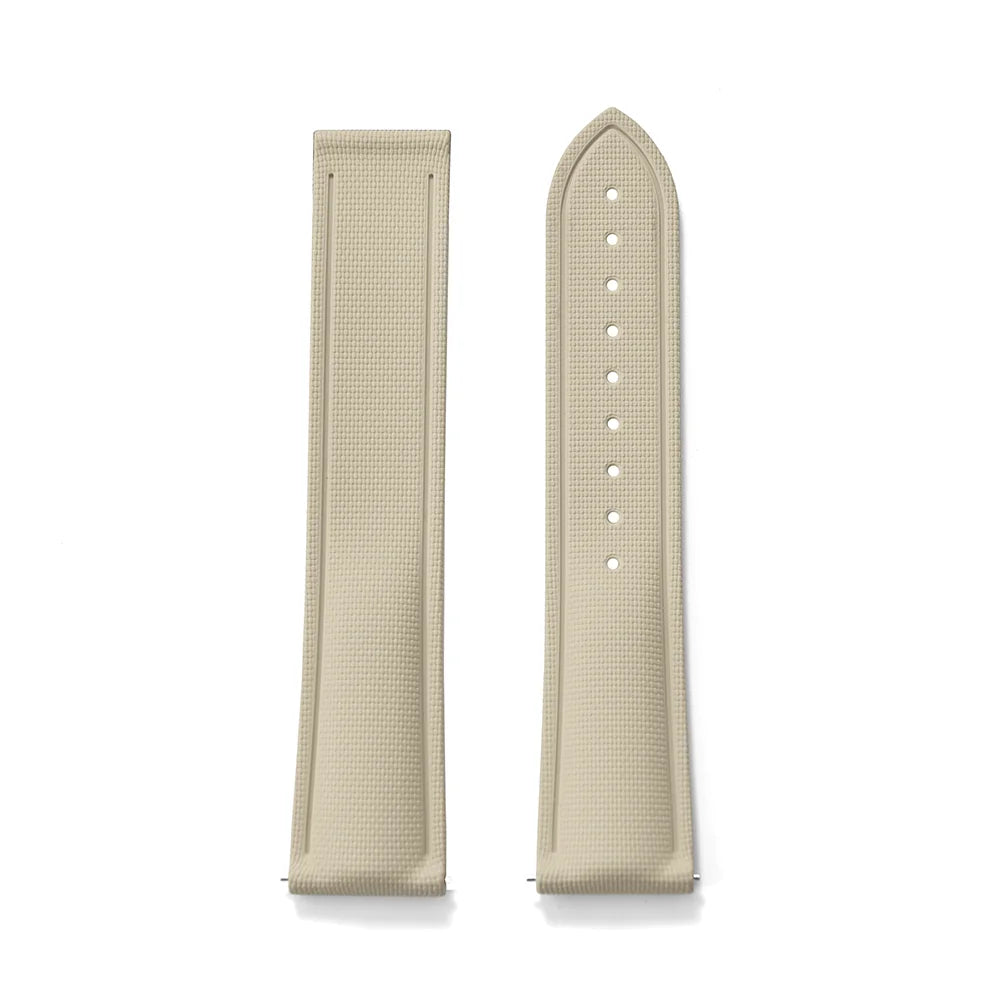 Premium Grade Soft FKM Rubber Watch Strap 20mm 21mm 22mm Perfect Fit Flat End Universal Quick Release Watch Strap