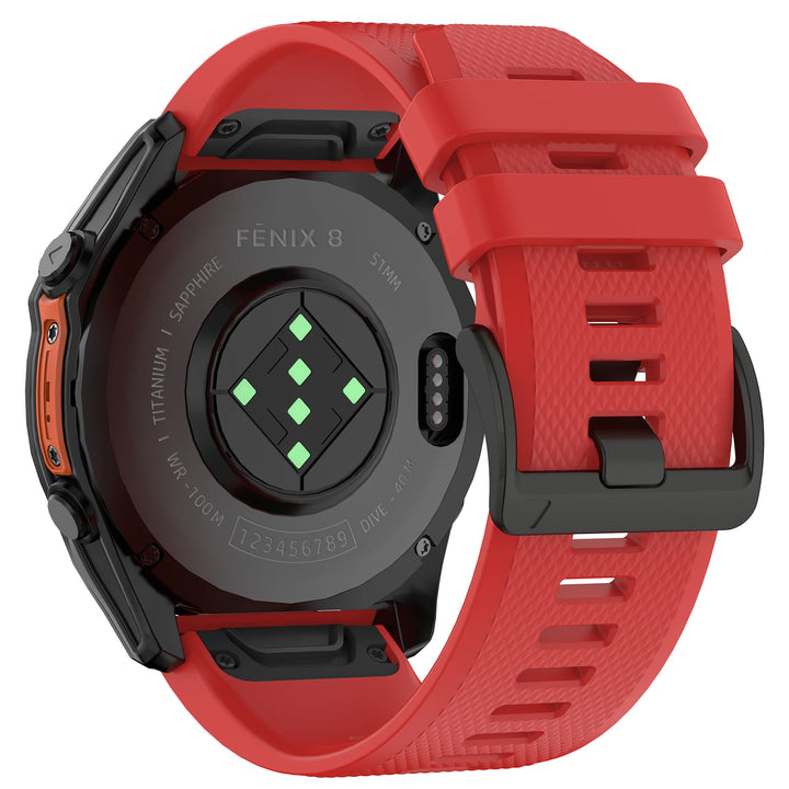 QuickFit Silicone Watch Strap 22/26mm for Garmin Fenix 5–8 & Epix Pro