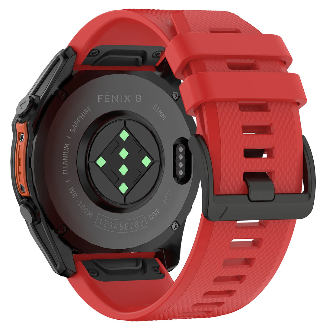 Silicone Watch Band for Garmin Fenix & Epix (22-26mm)