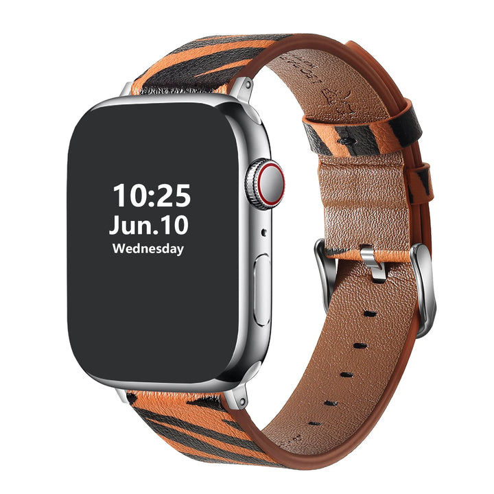 Leopard Leather Apple Watch Band for Women 38–49mm