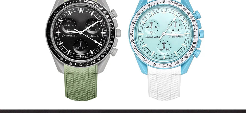 Silicone Rubber Strap 20mm for MoonSwatch & Omega X Swatch Speedmaster