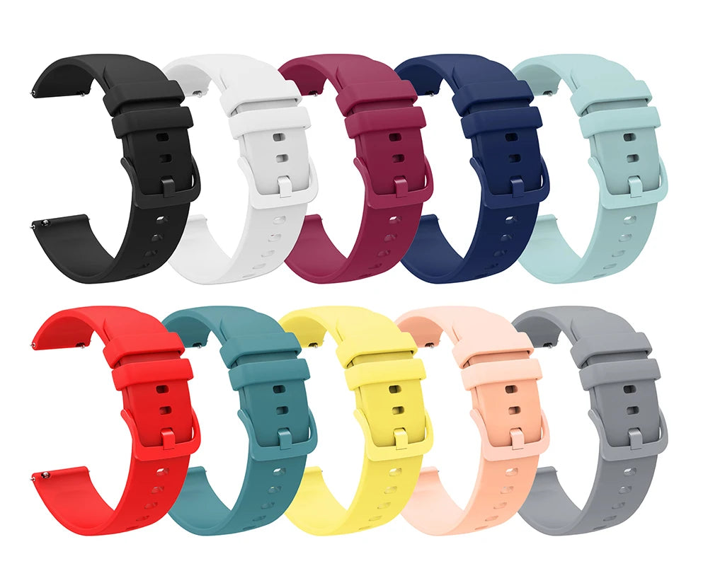 Silicone Watch Strap – 18/20/22mm for Garmin Vivoactive & Huawei GT Series