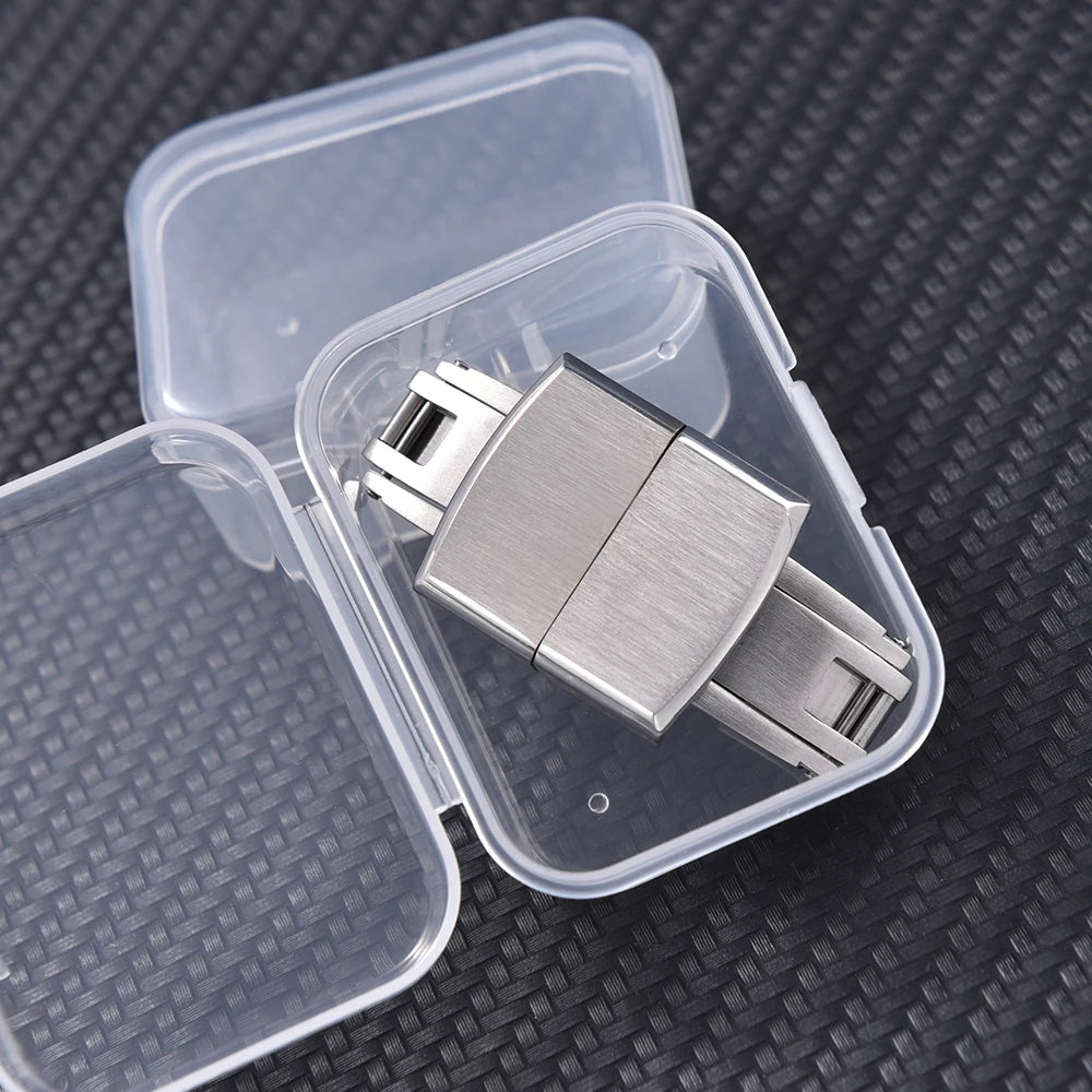 Stainless Steel Butterfly Buckle – 16/18mm, Double Pull Folding Clasp