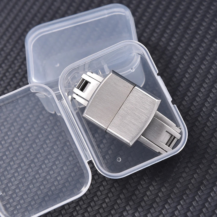 Stainless Steel Butterfly Buckle – 16/18mm, Double Pull Folding Clasp