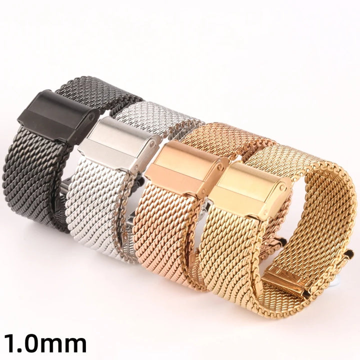 1.0mm/0.6mm Mesh Milanese Stainless Steel Watch Strap – Universal (8-24mm)