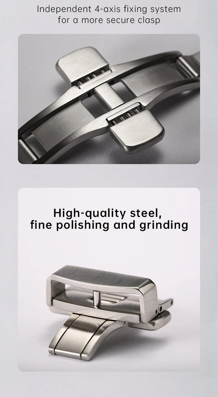 Maikes Stainless Steel Butterfly Watch Buckle 18-20mm