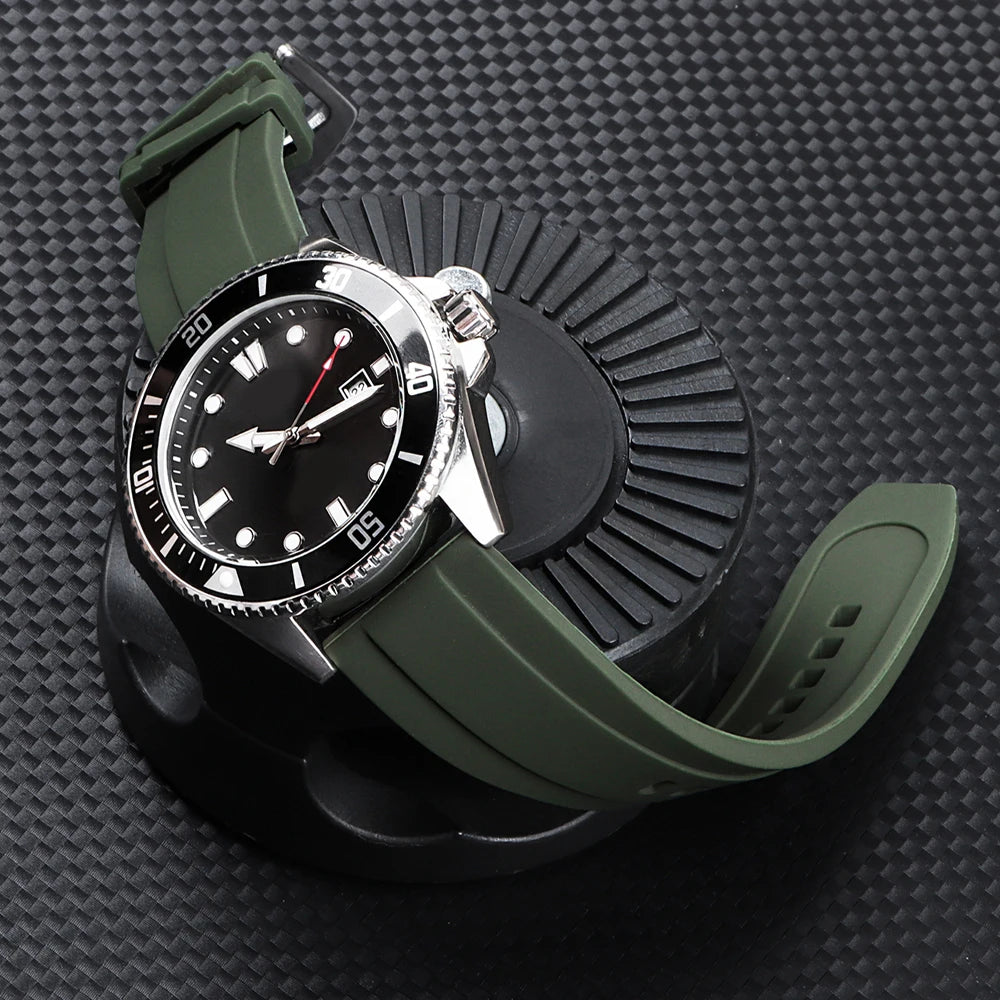 Universal Waterproof Silicone/Rubber Watch Strap 20/22mm