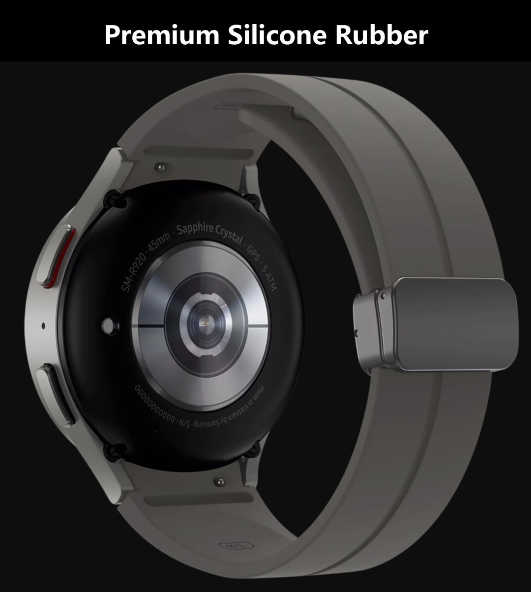 Magnetic Silicone Watch Strap for Samsung Galaxy Watch (20/22mm)