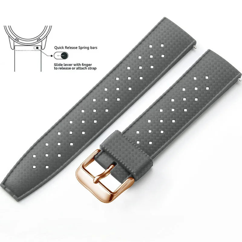 Tropical Silicone Watch Band 18–22mm (Quick Release)