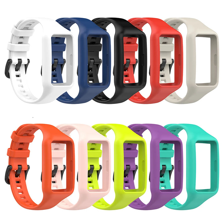 Silicone Strap with Case for Huawei Band 6/7 & Honor Band 6/7