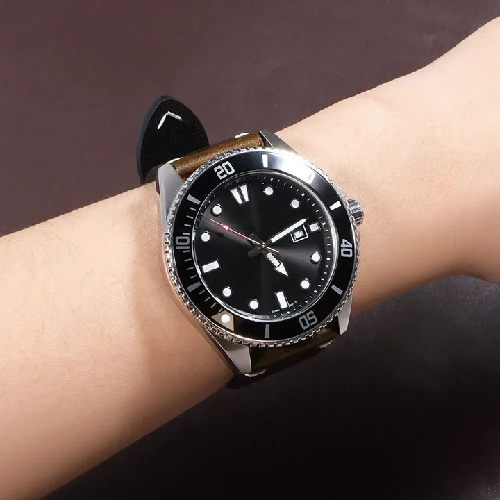 Vintage Oil Wax Leather Watch Strap – 18–24mm, Omega & Seiko