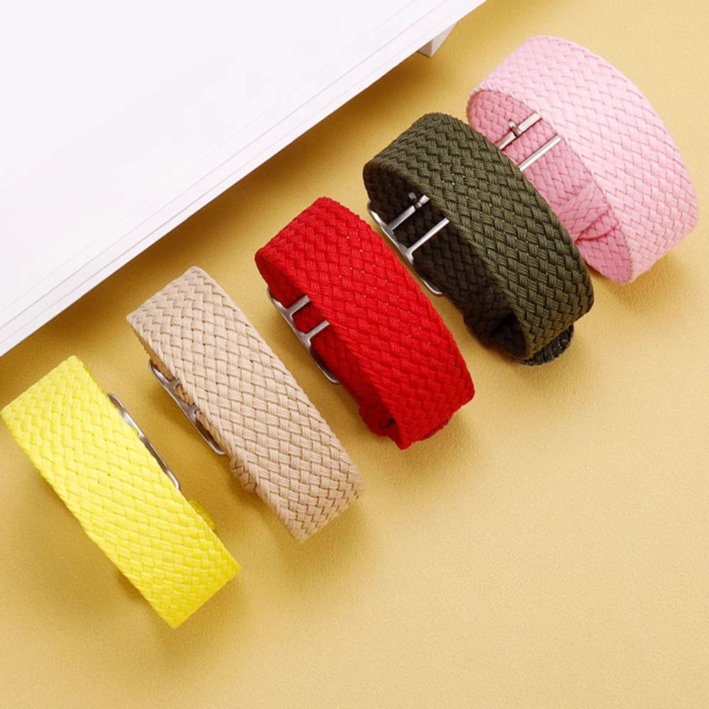 Perlon Woven Nylon Watch Strap (14–22mm)