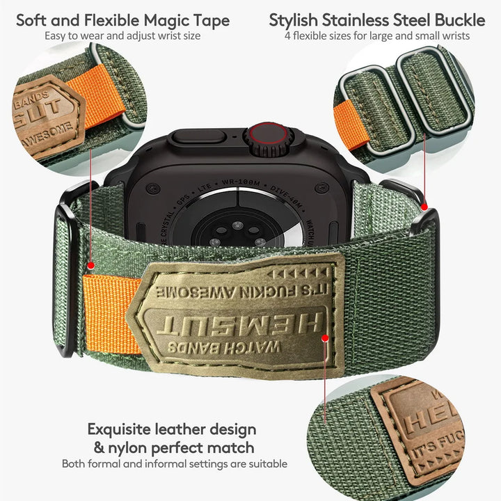 Compatible with Apple Ultra 49MM Straps 38 40 41 42 44 45 49MM Fashion Nylon Watch bands For Iwatch 8 7 5 6 SE