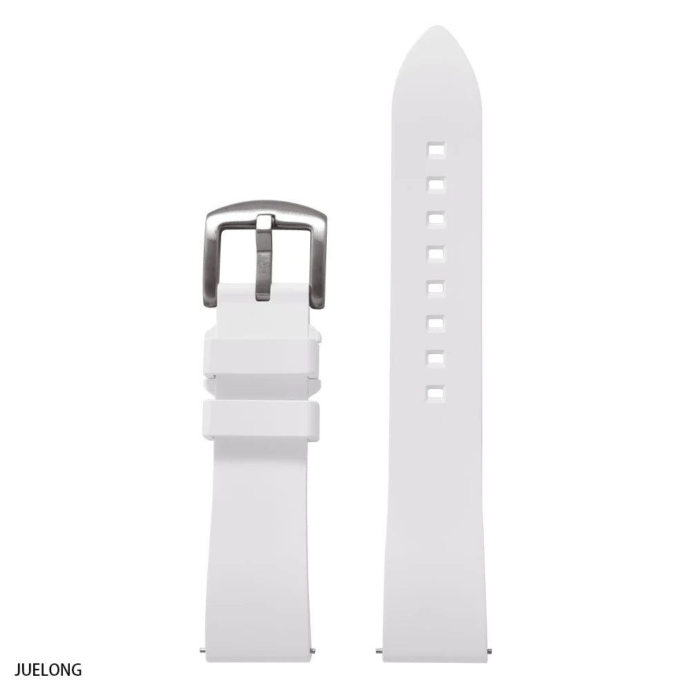 Classic FKM Watch Bands 18mm 19mm 20mm 21mm 22mm 23mm 24mm FKM Rubber Watch Strap Quick Release For Traditional Diving Watches