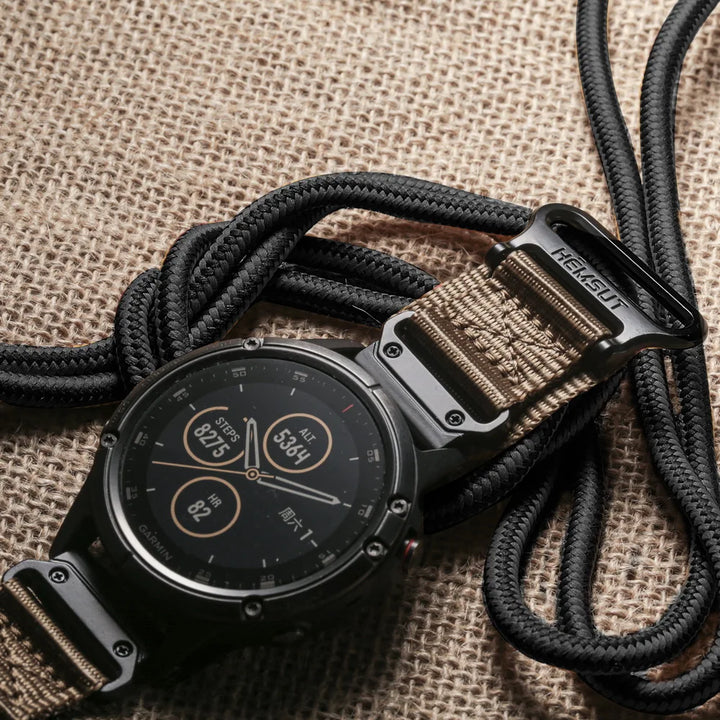 HEMSUT Nylon QuickFit Watch Strap – 20/22/26mm for Garmin Fenix, Tactix, MARQ, Instinct, Enduro