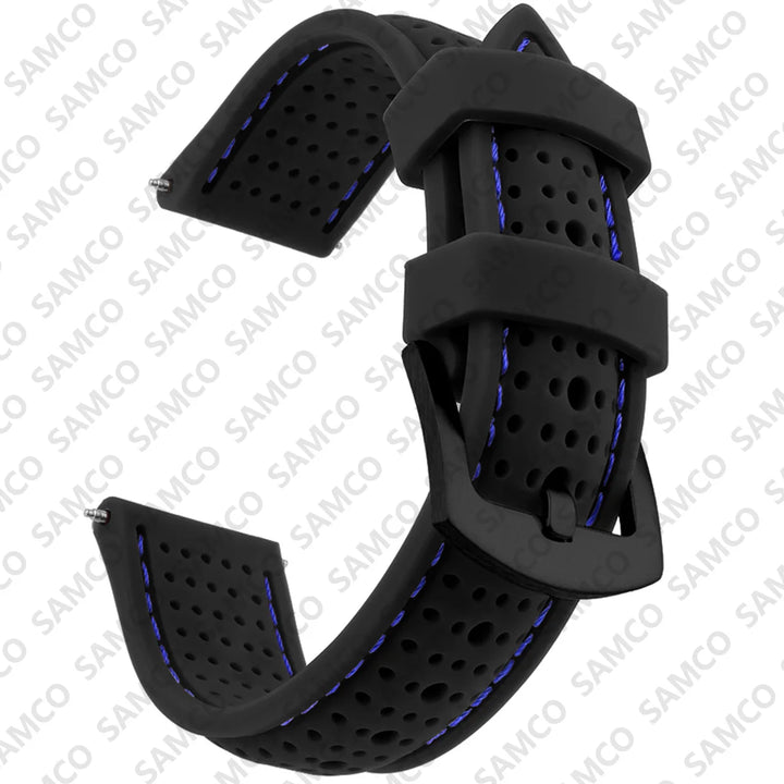 Silicone Rubber Watch Band 18–26mm (Soft & Comfortable Replacement Strap)