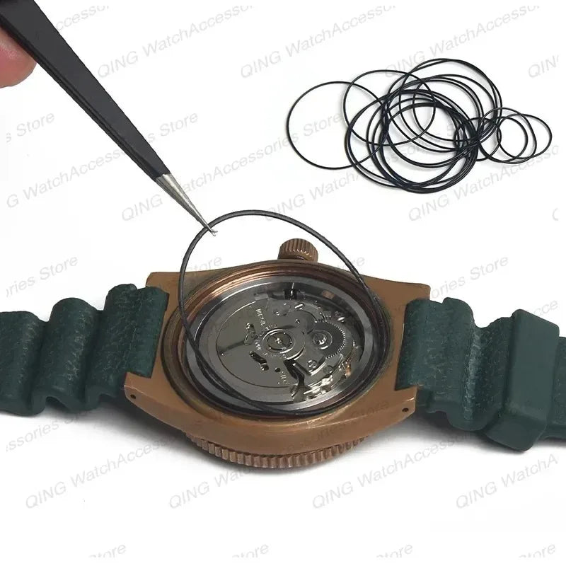 Watch Repair O-Ring Gasket Set – 0.5/0.6mm Waterproof & Oil-Resistant