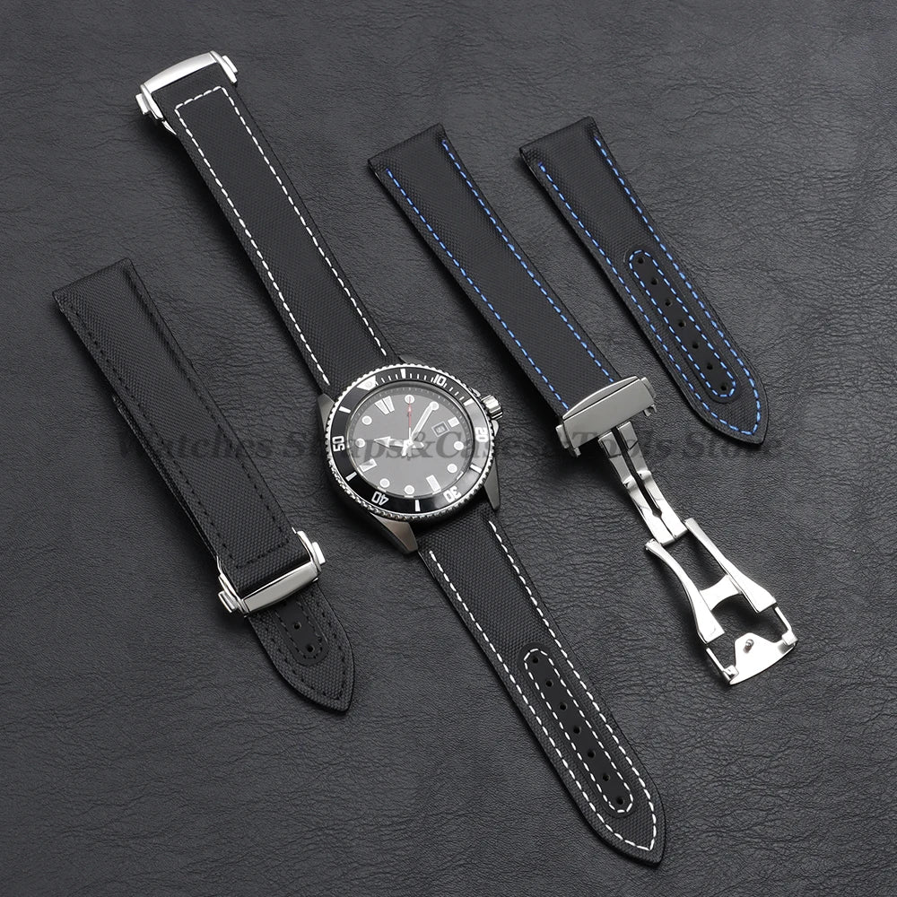 Sailcloth Nylon Strap (20–22mm) – Folding Buckle